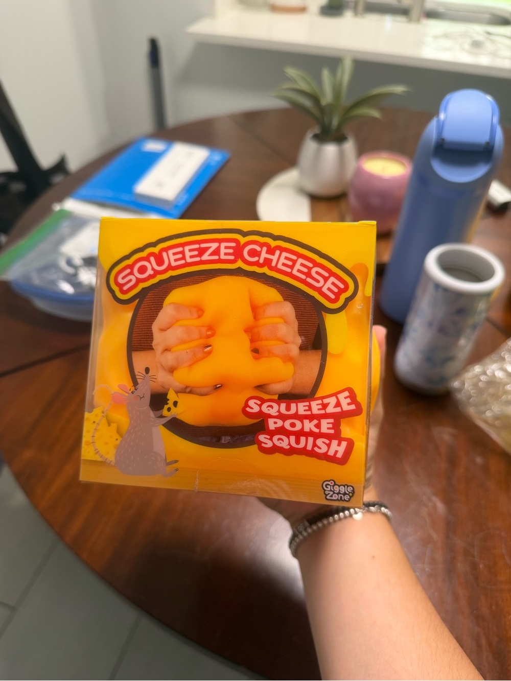 NWT Sunny Day Squeeze Cheese Stress Toy